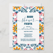 Niedlich Little Senorita Fiesta Blume Kinderdusche Einladung (Vorderseite)