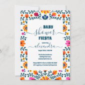 Niedlich Little Senorita Fiesta Blume Kinderdusche Einladung (Vorderseite)