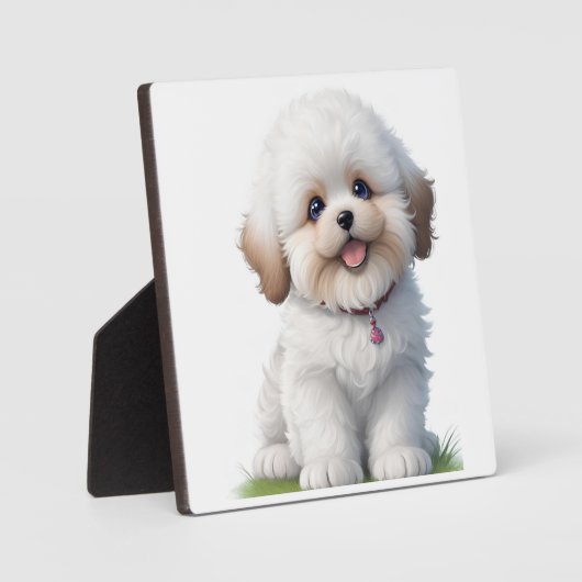 Niedlich Little Shih Tzu Puppy Dog Lover Fotoplatte (Vorderseite)