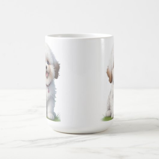 Niedlich Little Shih Tzu Puppy Dog Lover Kaffeetasse (Mittel)