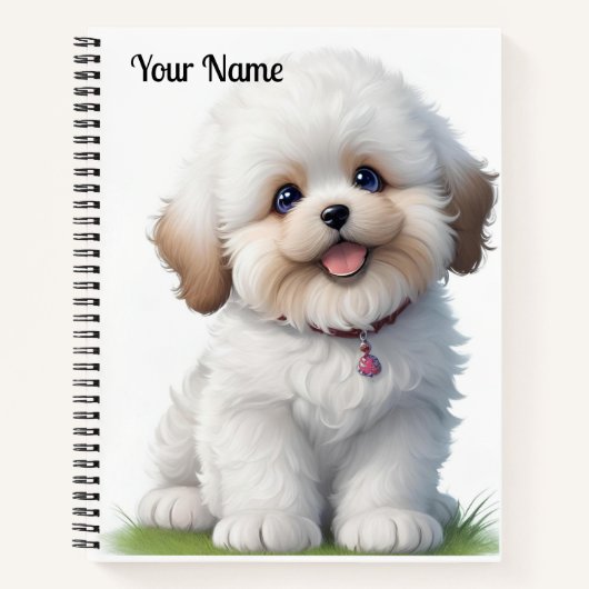 Niedlich Little Shih Tzu Puppy Dog Lover Notizblock (Vorderseite)