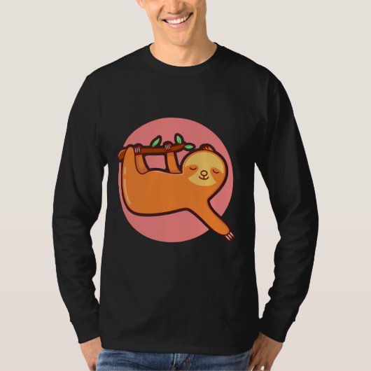 Niedlich Little Sloth T-Shirt (Vorderseite)