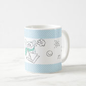 Niedlich Little Smart Hamster Blue Kaffeetasse (VorderseiteRechts)