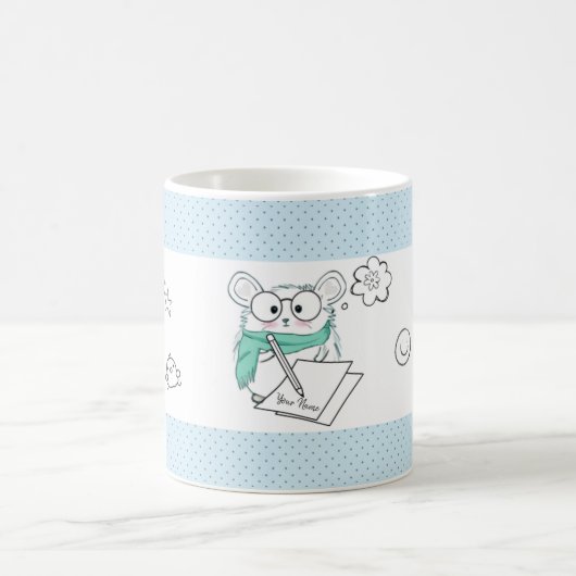 Niedlich Little Smart Hamster Blue Kaffeetasse (Mittel)