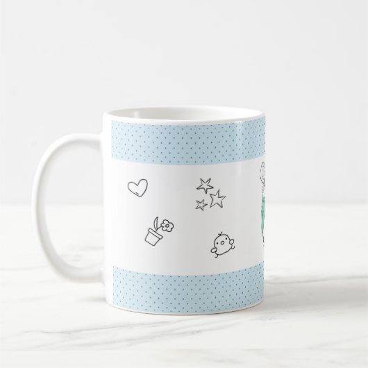 Niedlich Little Smart Hamster Blue Kaffeetasse (Links)