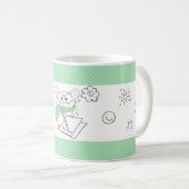 Niedlich Little Smart Hamster Green Kaffeetasse (VorderseiteRechts)