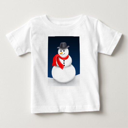 Niedlich Little Snowman Säugling Shirt (Vorderseite)
