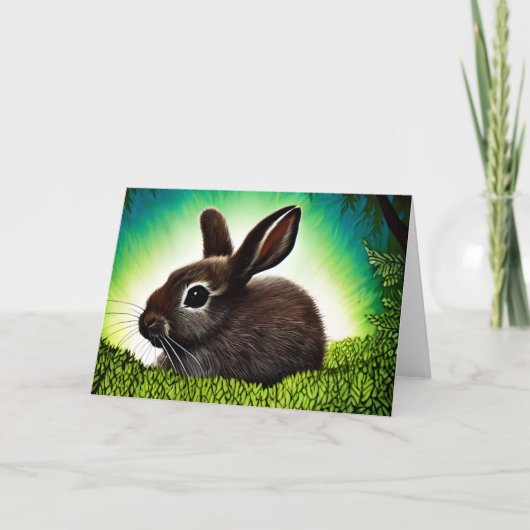 Niedlich Little Storybook Bunny Dankeskarte (Vorderseite)