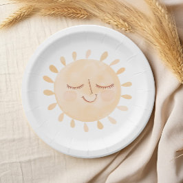 Niedlich Little Sun Boho Babydusche Pappteller