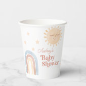 Niedlich Little Sun & Rainbow Baby Dusche Pappbecher (Vorderseite)