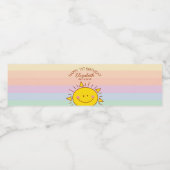 Niedlich Little Sunshine Baby First Birthday Party Wasserflaschenetikett (Einzelnes Label)
