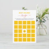 Niedlich Little Sunshine Baby Shower Bingo Game Ca Einladung (Stehend Vorderseite)