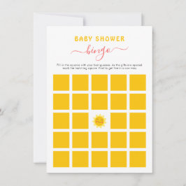 Niedlich Little Sunshine Baby Shower Bingo Game Ca Einladung