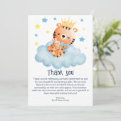 Niedlich Little Tiger Baby Dusche Dankeskarte (Stehend Vorderseite)