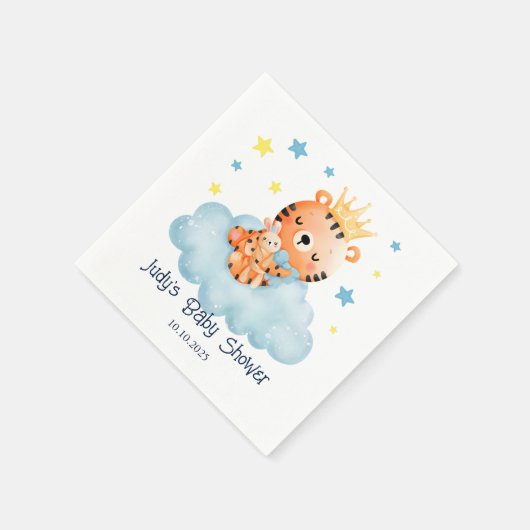 Niedlich Little Tiger Baby Dusche Serviette (Ecke)