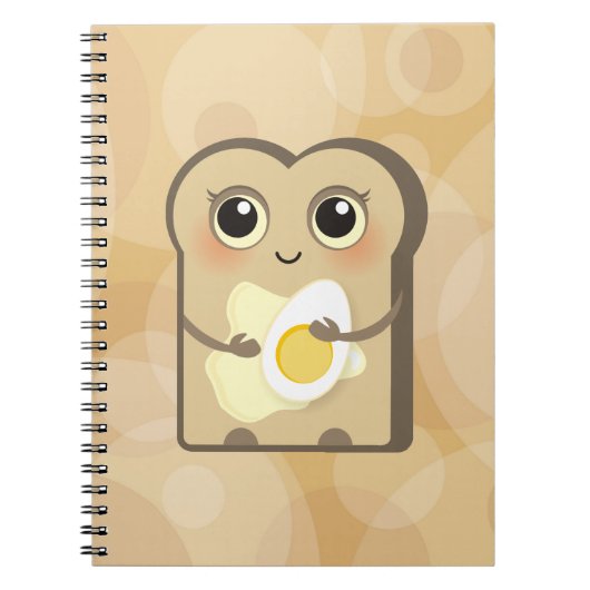 Niedlich Little Toast - Butter und Eierheber Notizblock (Vorderseite)