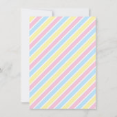 Niedlich Little Unicorn Rainbow Girls Geburtstagsp Einladung (Rückseite)