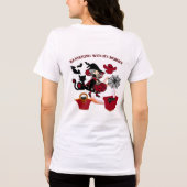 Niedlich Little Wandering Hexe Mommy Halloween Fun Tri-Blend Shirt (Rückseite)