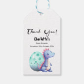 Niedlich Little Watercolor Dinosaur Babydusche Geschenkanhänger (Vorderseite)