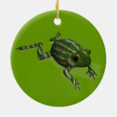 Niedlich Little Watermelon Frog Keramikornament (Hinten)