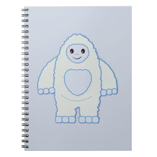 Niedlich Little Yeti Notizblock (Vorderseite)