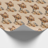 Niedlich Little Yorkie Yorkshire Terrier Pet Anima Geschenkpapier (Ecke)
