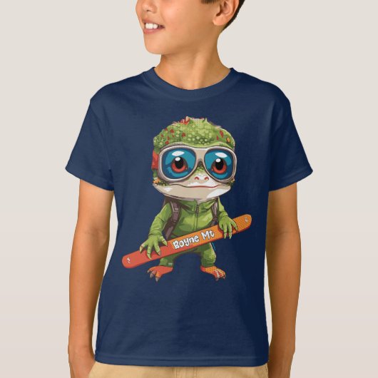Niedlich Lizard Boyne Mountain Ski T-Shirt (Vorderseite)