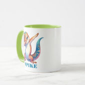 Niedlich Lizard Dabbing Orange Blue Green Tasse (Vorderseite Links)