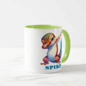 Niedlich Lizard Dabbing Orange Blue Green Tasse (VorderseiteRechts)