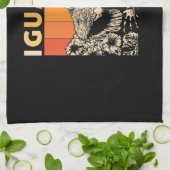 Niedlich Lizard Iguana Reptil Gift Iguana Geschirrtuch (Gefaltet)