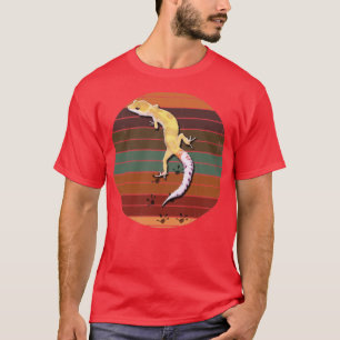 Niedlich Lizard Reptile Leopard Gecko mit Tracks C T-Shirt