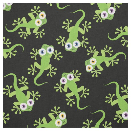 Niedlich Lizards Kids Gecko Cartoon Stoff (Muster)