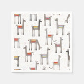 Niedlich Llama Alpaca Serviette (Vorderseite)