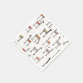 Niedlich Llama Alpaca Serviette (Ecke)