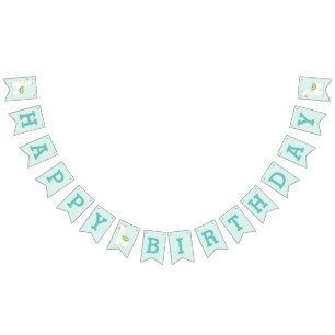 Niedlich Llama Baby Kindergeburtstag Aqua Banner