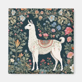 Niedlich Llama Elegant Floral Magnet (Vorne)