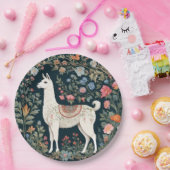 Niedlich Llama Elegant Floral Pappteller (Party)