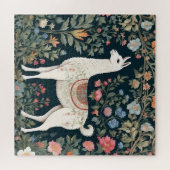 Niedlich Llama Elegant Floral Puzzle (Horizontal)