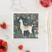 Niedlich Llama Elegant Floral Serviette (Beispiel)