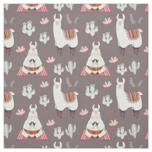 Niedlich Llama Fabric Stoff