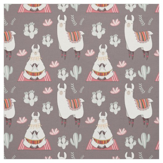 Niedlich Llama Fabric Stoff (Muster)