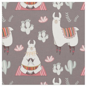 Niedlich Llama Fabric Stoff