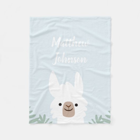 Niedlich Llama Fleece Blanket (Vorderseite)