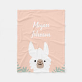 Niedlich Llama Fleece Blanket (Vorderseite)