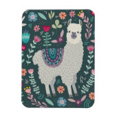 Niedlich Llama Floral Design Magnet (Vertikal)