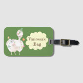 Niedlich Llama Floral Kids Gepäckanhänger (Vorderseite (Horizontal))