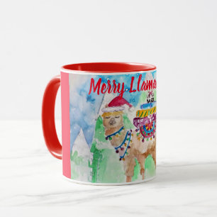 Niedlich Llama Frohe Weihnachtskunst Girls Ladys T Tasse