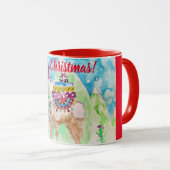 Niedlich Llama Frohe Weihnachtskunst Girls Ladys T Tasse (VorderseiteRechts)