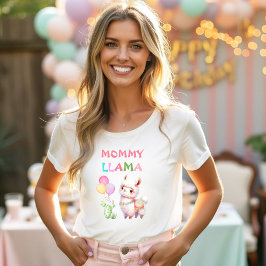Niedlich Llama Fun Colorful Girl 1. Geburtstag Mam T-Shirt