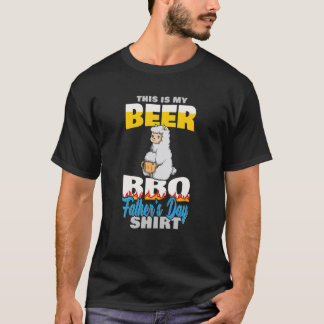 Niedlich Llama Funny Grillen Grilling Beer Lover F T-Shirt